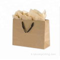 Personalizza il semplice sacchetto di carta marrone kraft a buon mercato